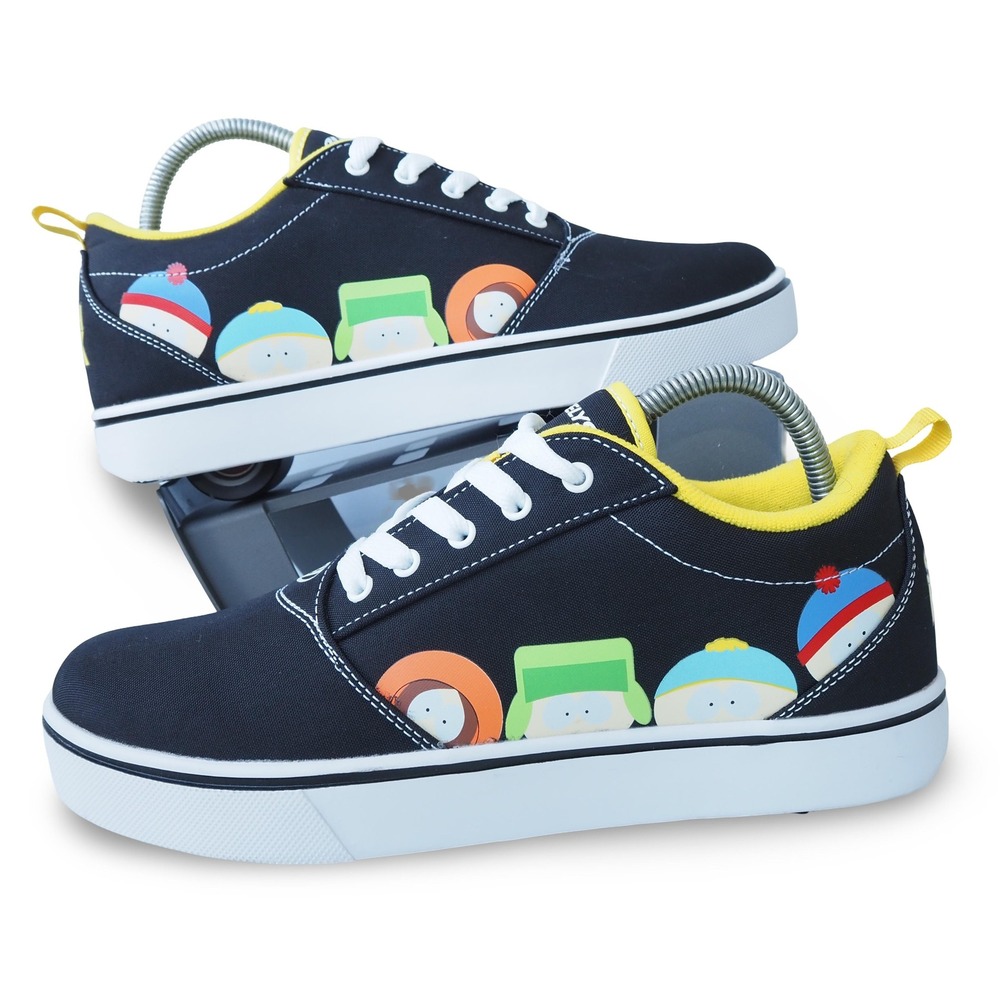 HEELYS Pro 20 South Park Skate Shoes Mens 9 Black Yellow Canvas Sneakers Rolling